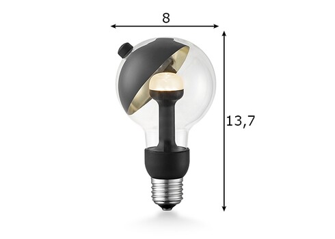LED lamp MOVE ME sphere must / kuldne, 3W, E27, 2700K