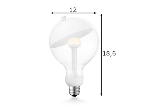 LED lamp MOVE ME sphere valge, 5,5W, E27, 2700K