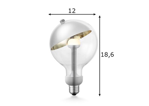 LED lamp MOVE ME sphere hõbe / kuld, 5,5W, E27, 2700K