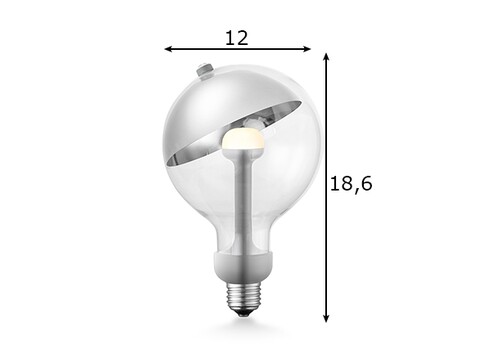 LED lamp MOVE ME sphere hõbe, 5,5W, E27, 2700K