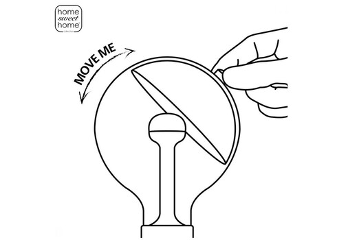 LED lamp MOVE ME sphere must / hõbe, 5,5W, E27, 2700K