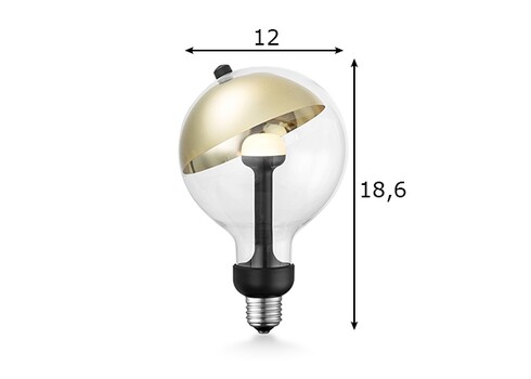 LED lamp MOVE ME sphere kuldne, 5,5W, E27, 2700K