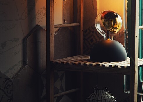 LED lamp MOVE ME sphere kuldne, 5,5W, E27, 2700K