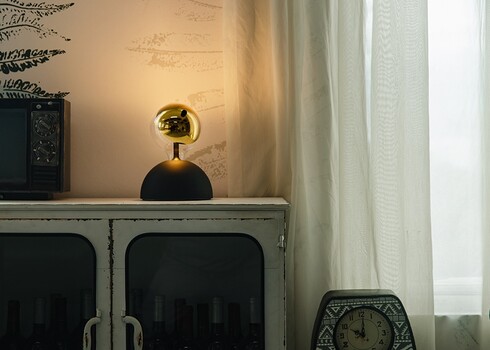 LED lamp MOVE ME sphere kuldne, 5,5W, E27, 2700K