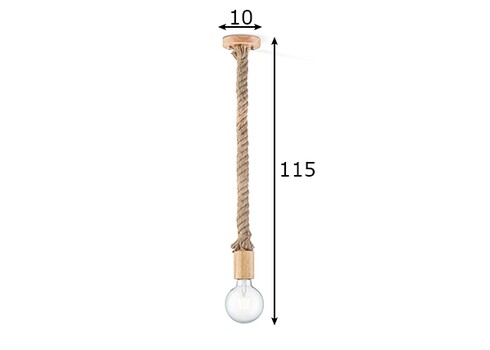 Rippvalgusti LEONARDO beež D10xH115 cm, E27