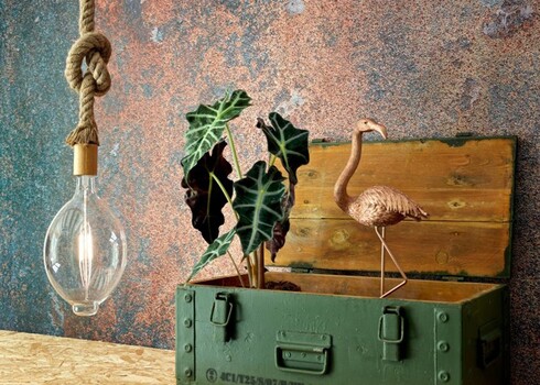 Rippvalgusti LEONARDO beež D10xH115 cm, E27