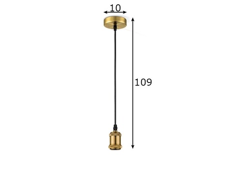Rippvalgusti VINTAGE pronks D10xH109 cm, E27