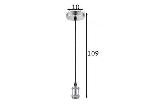 Rippvalgusti VINTAGE matt teras D10xH109 cm, E27