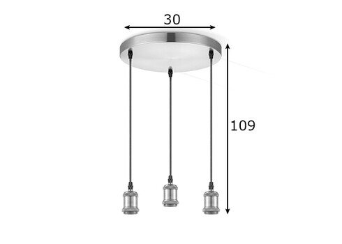 Rippvalgusti VINTAGE matt teras D30xH109 cm, E27
