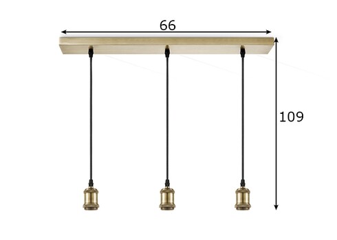 Rippvalgusti VINTAGE pronks 66xH109 cm, E27