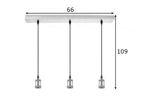 Rippvalgusti VINTAGE matt teras 66xH109 cm, E27