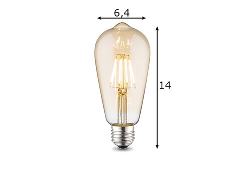 LED lamp DROP merevaik, D6,4xH14 cm, 6W, E27, 2700K