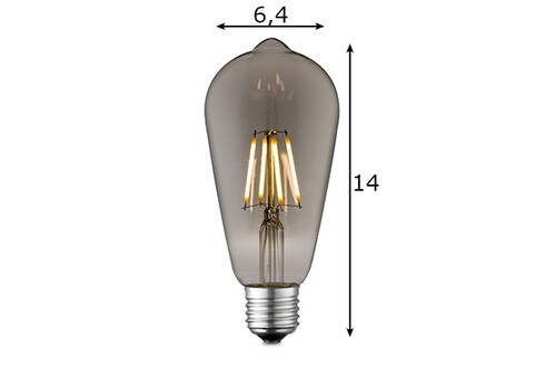 LED lamp DROP suitshall, D6,4xH14 cm, 6W, E27, 2700K