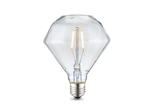 LED lamp DIAMOND klaar, D11,2xH13,4 cm, 2W, E27, 2500K