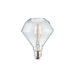 LED lamp DIAMOND klaar, D11,2xH13,4 cm, 2W, E27, 2500K