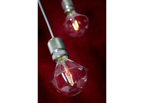 LED lamp DIAMOND klaar, D11,2xH13,4 cm, 2W, E27, 2500K