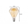 LED lamp DIAMOND merevaik, D11,2xH13,4 cm, 2W, E27, 2700K