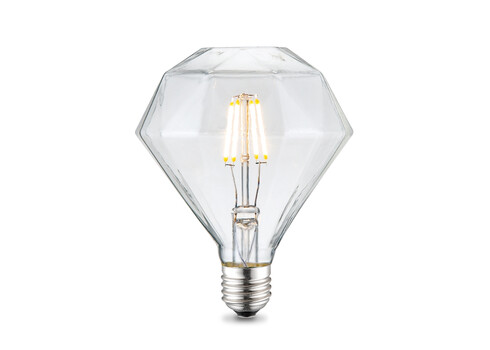 LED lamp DIAMOND klaar, D11,2xH13,4 cm, 4W, E27, 3000K