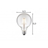 LED lamp GLOBE klaar, D9,5xH8,9 cm, 4W, E27, 3000K