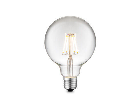 LED lamp GLOBE klaar, D9,5xH13,5 cm, 6W, E27, 3000K