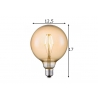 LED lamp CARBON merevaik, D12,5xH17 cm, 4W, E27, 3000K