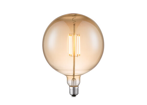 LED lamp CARBON merevaik, D18xH23 cm, 4W, E27, 2700K