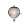 LED lamp CARBON suitshall, D18xH23 cm, 4W, E27, 2700K