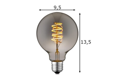 LED lamp SPIRAL suitshall, D9,5xH13,5 cm, 4W, E27, 2200K