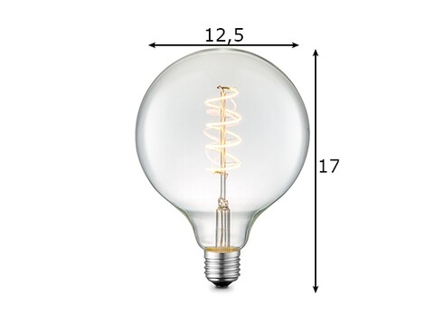 LED lamp SPIRAL klaar, D12,5xH17 cm, 4W, E27, 2200K