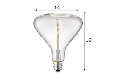 LED lamp FLEX klaar, D14xH16 cm, 3W, E27, 2200K