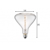 LED lamp FLEX klaar, D14xH16 cm, 3W, E27, 2200K