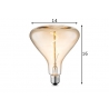 LED lamp FLEX merevaik, D14xH16 cm, 3W, E27, 2200K