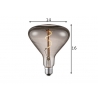 LED lamp FLEX suitshall, D14xH16 cm, 3W, E27, 2200K