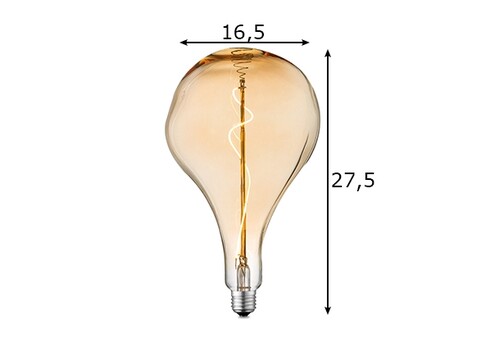 LED lamp FLEX merevaik, D16,5xH27,5 cm, 3W, E27, 2200K
