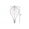 LED lamp CARBON klaar, D16xH29 cm, 4W, E27, 3000K