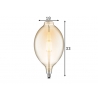 LED lamp CARBON merevaik, D18xH33 cm, 4W, E27, 2700K