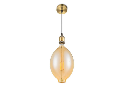 LED lamp CARBON merevaik, D18xH33 cm, 4W, E27, 2700K