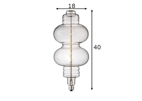 LED lamp DIABOLO klaar, D18xH40 cm, 4W, E27, 2200K