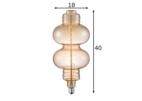 LED lamp DIABOLO merevaik, D18xH40 cm, 4W, E27, 2200K