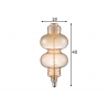 LED lamp DIABOLO merevaik, D18xH40 cm, 4W, E27, 2200K