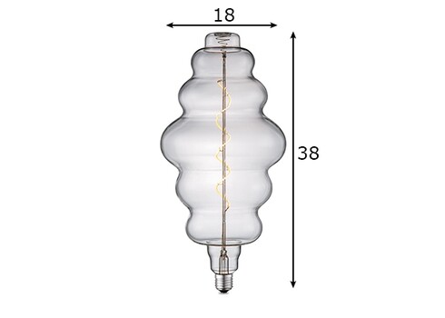 LED lamp CLOUD klaar, D18xH38 cm, 4W, E27, 2200K