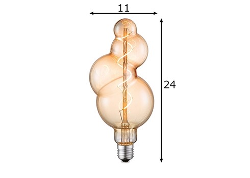 LED lamp BUBBLE merevaik, D11xH24 cm, 4W, E27, 2200K