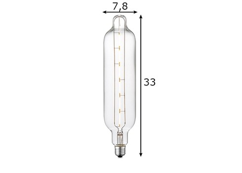 LED lamp TUBE klaar, D7,8xH33 cm, 5W, E27, 3000K