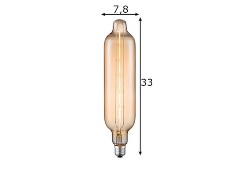 LED lamp TUBE merevaik, D7,8xH33 cm, 5W, E27, 2700K