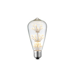 LED lamp CRYSTAL klaar, D6,4xH8,9 cm, 1,5W, E27, 2300K