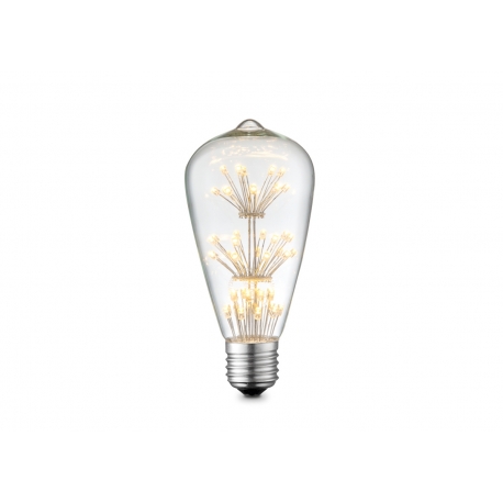 LED lamp CRYSTAL klaar, D6,4xH8,9 cm, 1,5W, E27, 2300K