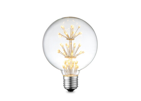 LED lamp CRYSTAL klaar, D9,5xH13 cm, 1,5W, E27, 2300K