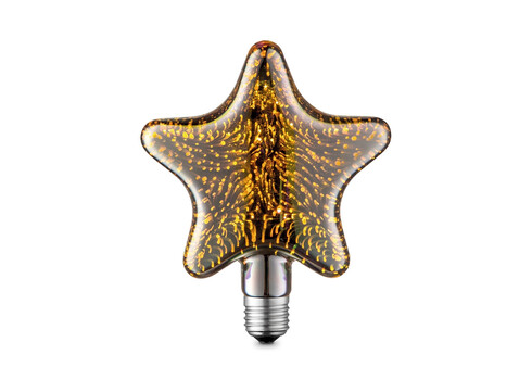 LED lamp STAR 3D, D14xH17 cm, 4W, E27, 2200K