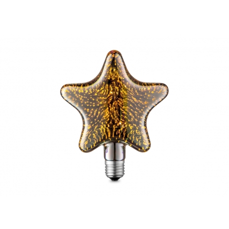LED lamp STAR 3D, D14xH17 cm, 4W, E27, 2200K