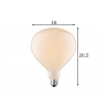 LED lamp MILKY valge, D16xH20,5 cm, 6W, E27, 2700K
